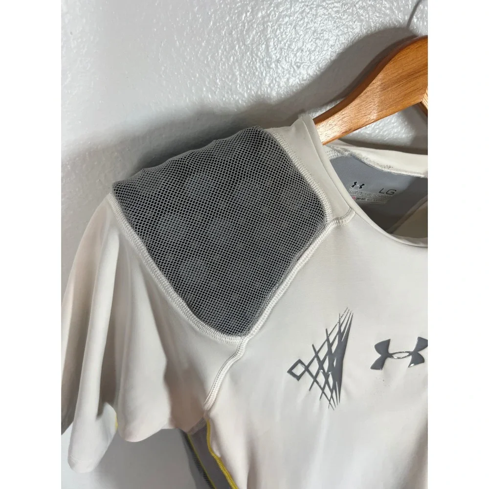 Under Armour Compression Heatgear Football Shirt‎ Men's Large Padded White